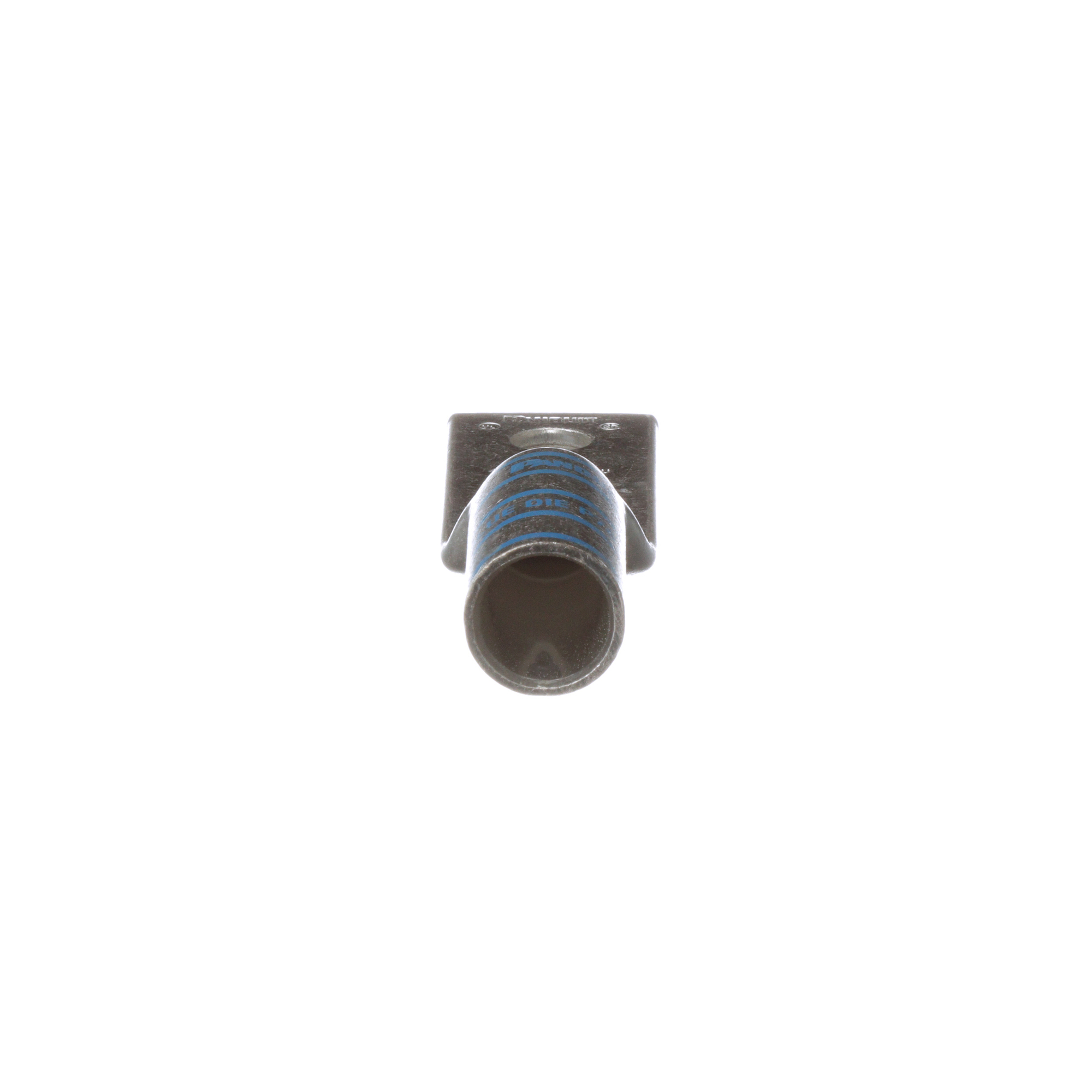 LCC400-12W-6 Pan-Lug LCC-W 2-Hole Compression Lug Connector With Inspection Window, 400 kcmil Stranded Copper Conductor, Die Code: P76, 1/2 in Stud, Tin Plated Copper