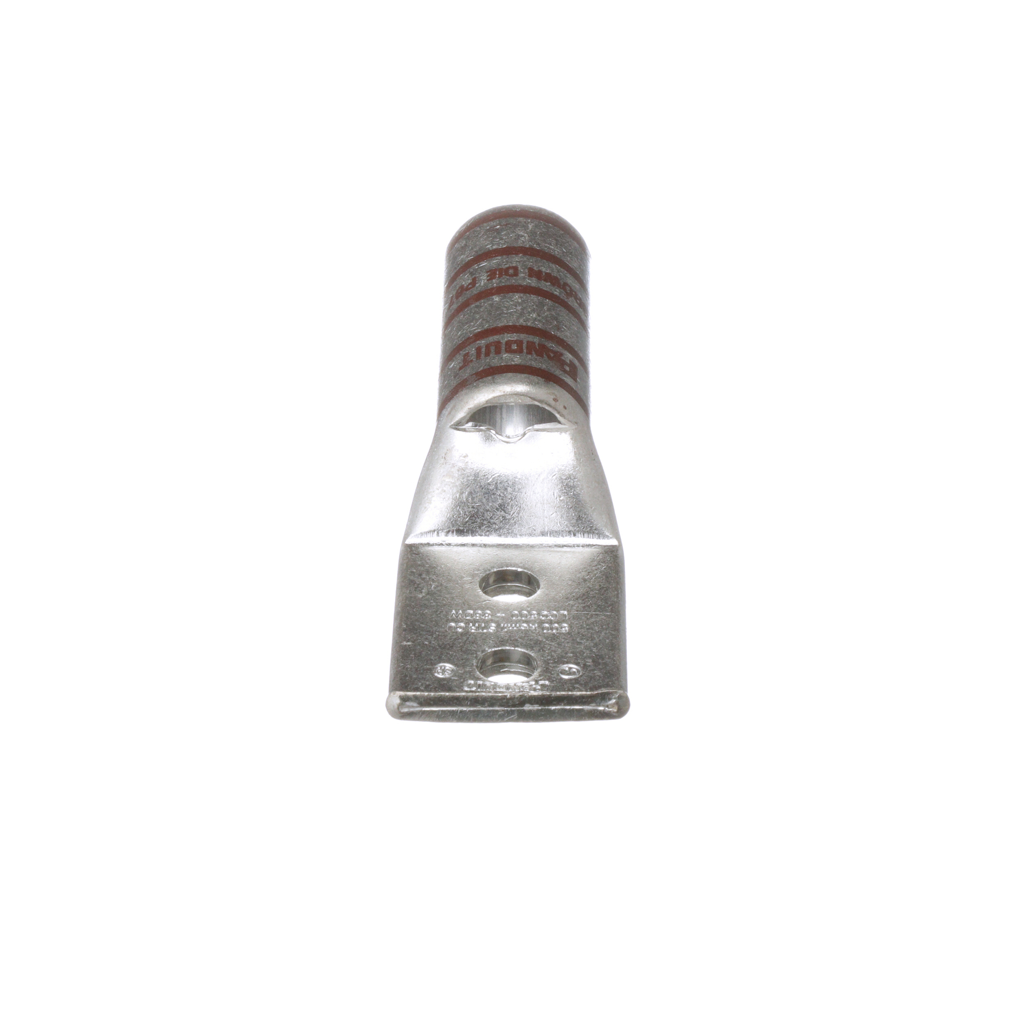 LCC500-38DW-6 Pan-Lug LCC-W 2-Hole Compression Connector Lug, 500 kcmil Stranded Copper Conductor, Die Code: P87, 3/8 in Stud, Tin Plated Copper