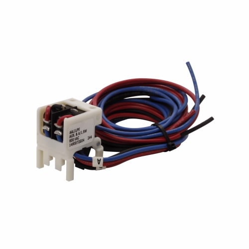 AAL1RPK Combination Auxiliary and Alarm Switch, 125/600 V AC/125/250 V DC, 0.25/0.5/1/6 A, For Use With C Series F Frame Molded Case Circuit Breaker, Pigtail
