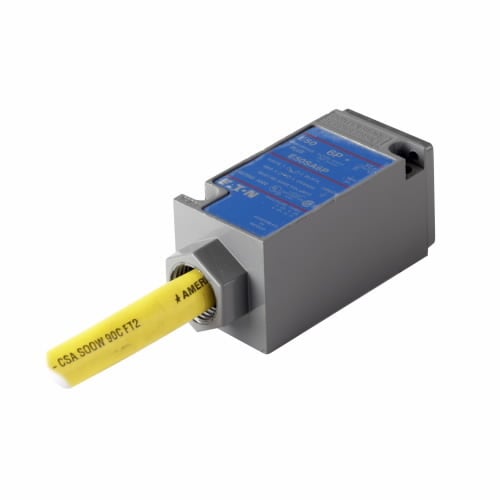 E50SA6P 1-Pole Heavy Duty Factory Sealed 6P+ Plug-In Limit Switch Body, 1NO-1NC Contact, For Use With E50 Series Heavy Duty Factory Sealed 6P+ Plug-In Limit Switch, 10 A at 240 V AC, 1 A at 250 V DC Contact