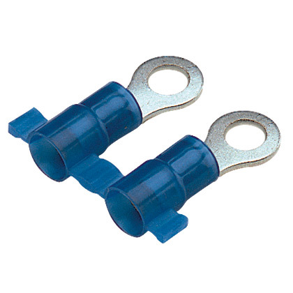 PN14-6RN-3K Reel Smart Type PN-RN Ring Terminal, 16 AWG Conductor, 0.76 in L, Brazed Seam/Seamed/Sleeved/Standard/Internal Serration/Insulation Support Barrel, Copper, Blue