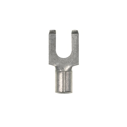 P14-8FF-M Pan-Term Loose Piece Non-Insulated Fork Terminal, #14 Conductor, 0.72 in L, Brazed Seam/Internal Serration/Standard Barrel, Copper, Metallic