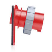 520B7W Series II North American Configuration Watertight Pin And Sleeve Inlet, 277/480 V AC, 20 A, 4 Poles, 5 Wires, Red