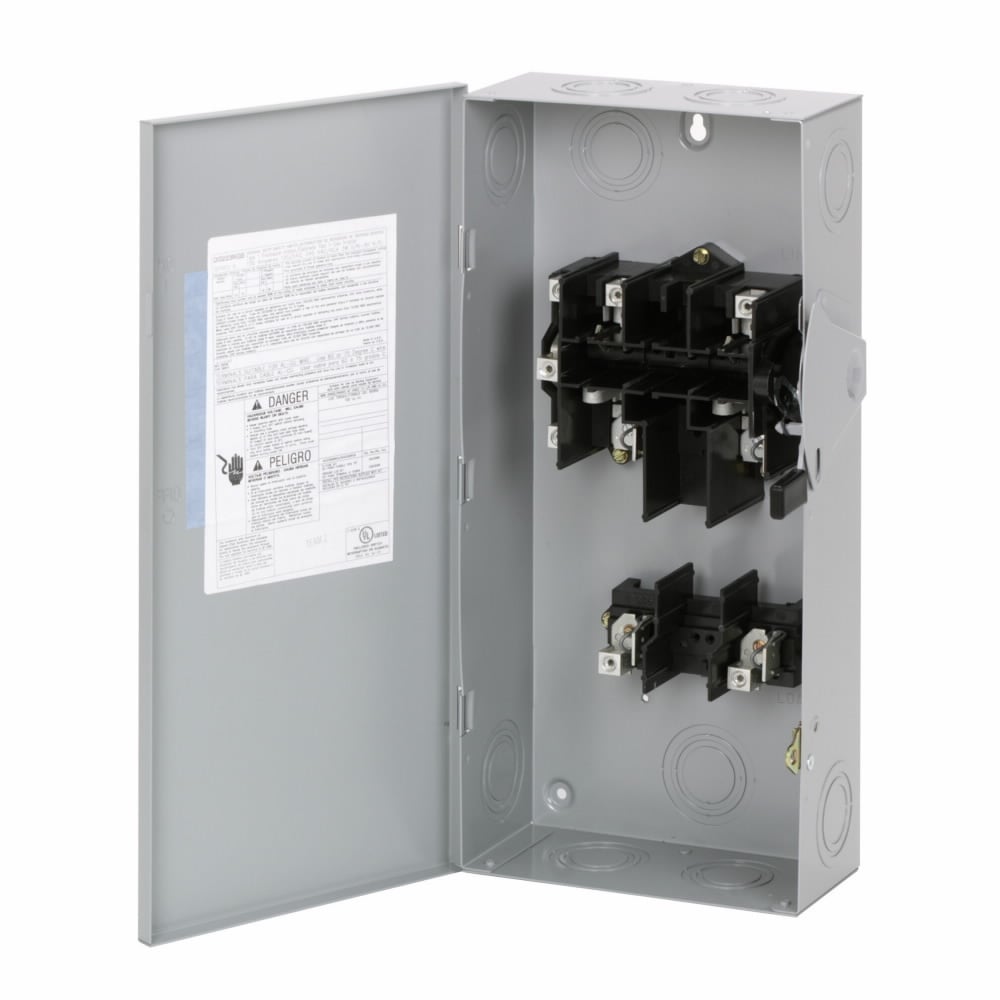 DG223NGB DG Series Cartridge Fusible General Duty Safety Switch, 240 V AC, 100 A, 7-1/2 to 15 hp, 15 to 30 hp, 2 Poles