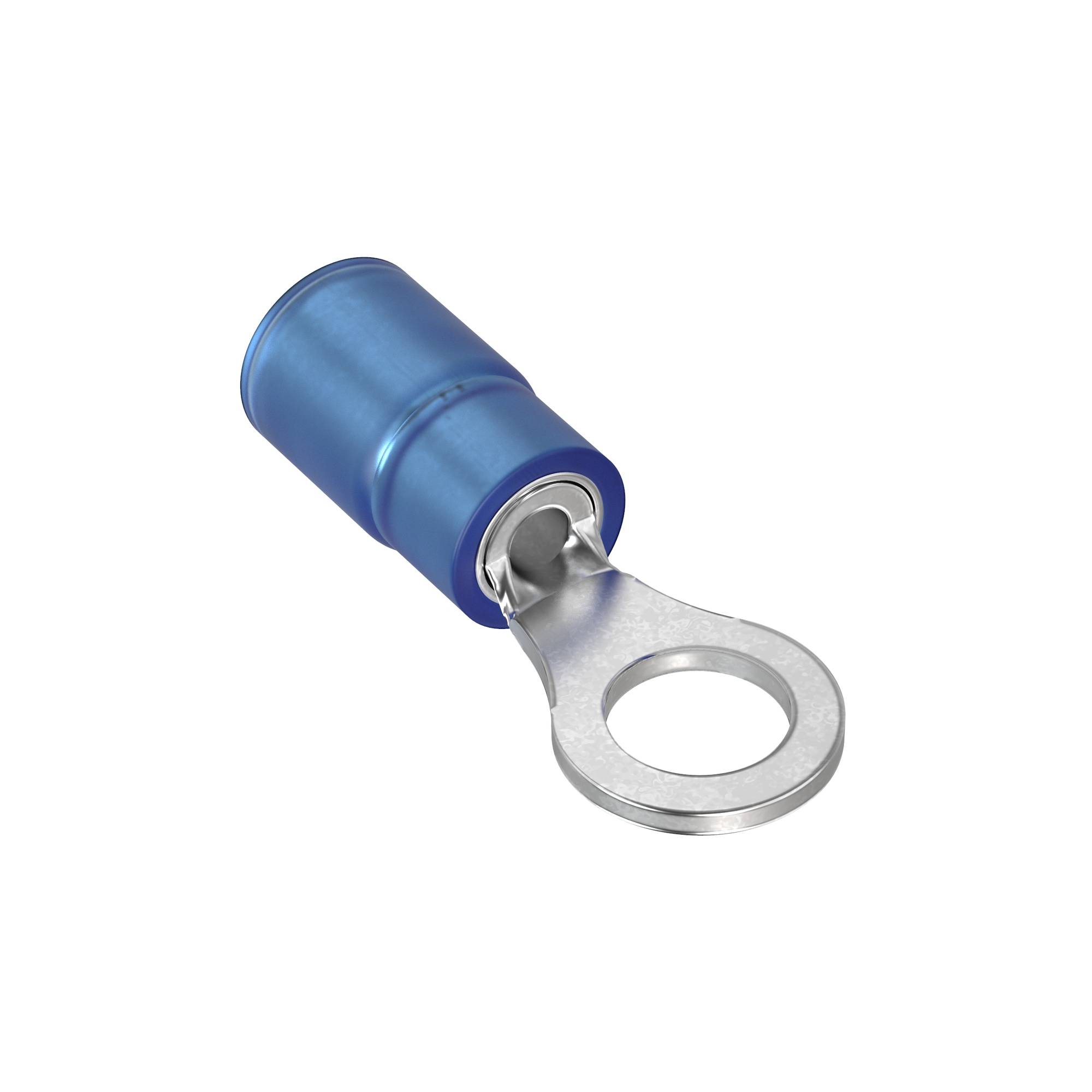Pan-Term PNF14-10R-M Ring Terminal, Funnel, Blue, Nylon, 14-18 AWG, #10 Stud