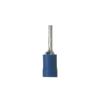 Pan-Term PV14-P47-M Pin Terminal, Blue, Vinyl, 16-14 AWG, 12.4mm Pin L, PK1000