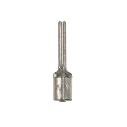 P10-P55-D Pan-Term Metallic Loose Piece Non-Insulated Standard Pin Terminal, 12 to 10 AWG Conductor, 0.11 in Dia x 0.55 in L Pin, Copper