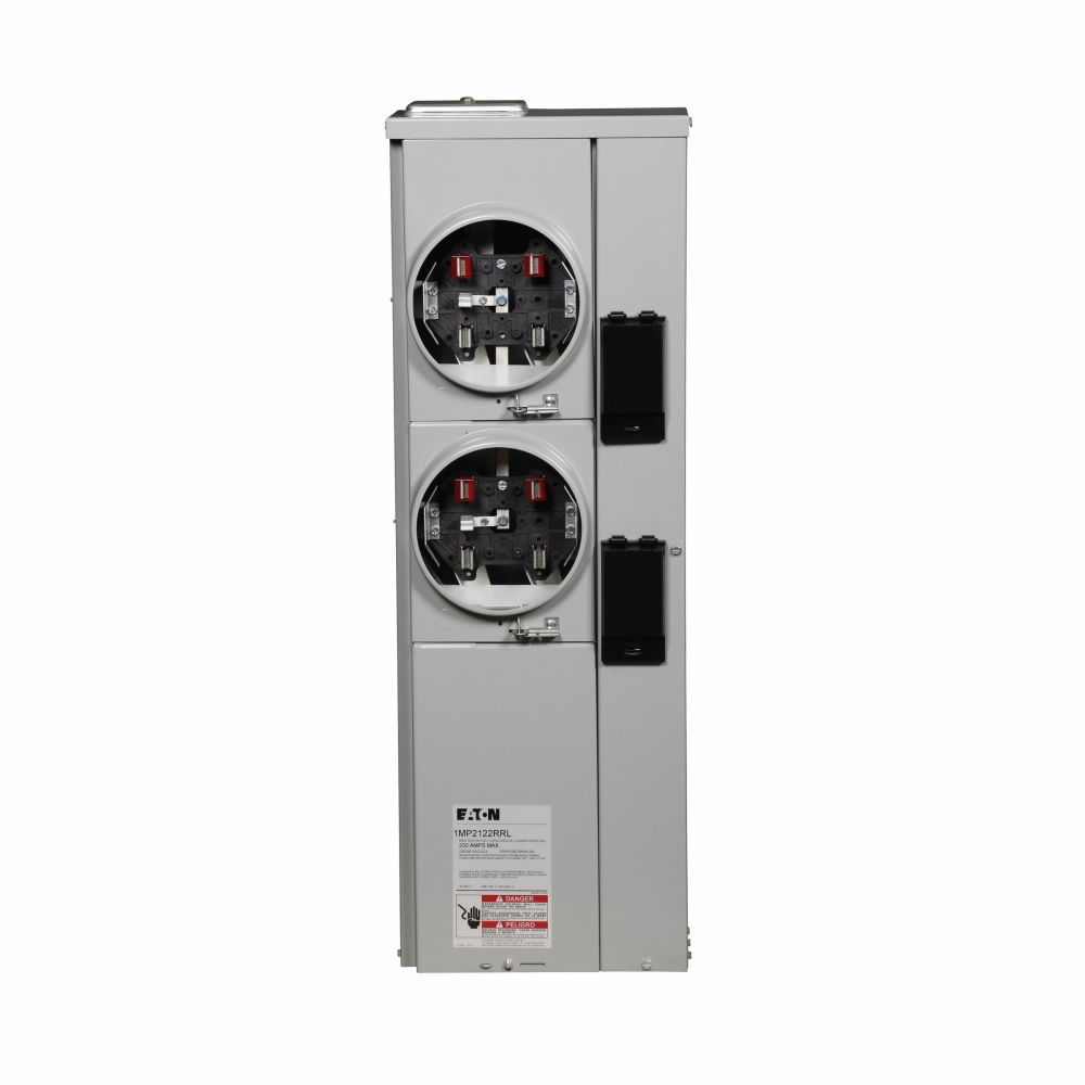1MP2122RRL Meter Pack Meter Socket, 125 Amp, 1 Phase, Ringless, No Bypass, 5 Jaw, 2 Position, 120/240V
