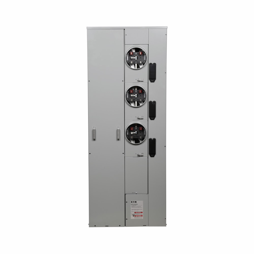 1MP3206RRL Meter Pack Meter Socket, 200 Amp, 1 Phase, Ringless, No Bypass, 5 Jaw, 3 Position, 120/240V