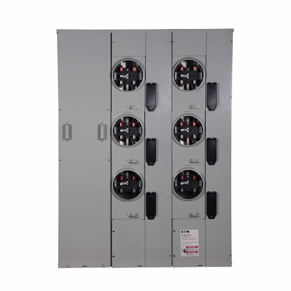 1MP6206RRLB Meter Pack, 200 Amp, 1 Phase, Ringless, Horn, 5 Jaw, 6 Position, 120/240V