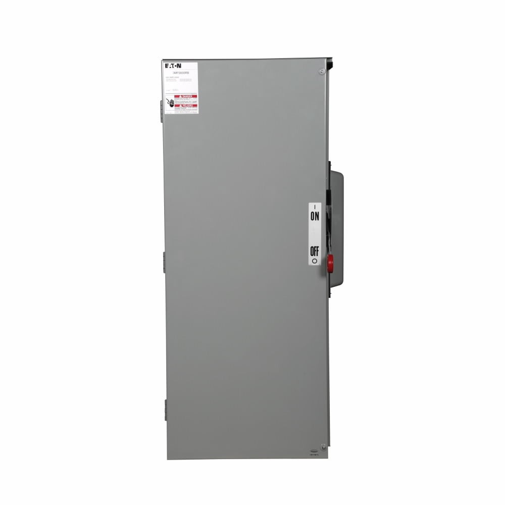 3MFS600RB Main Fusible Switch, 600 Amp, Aluminum, NEMA 3R, UG, Class T, 100 kAIC, 4 Wire, 3 Phase, Barrier Kits, 400 Amp