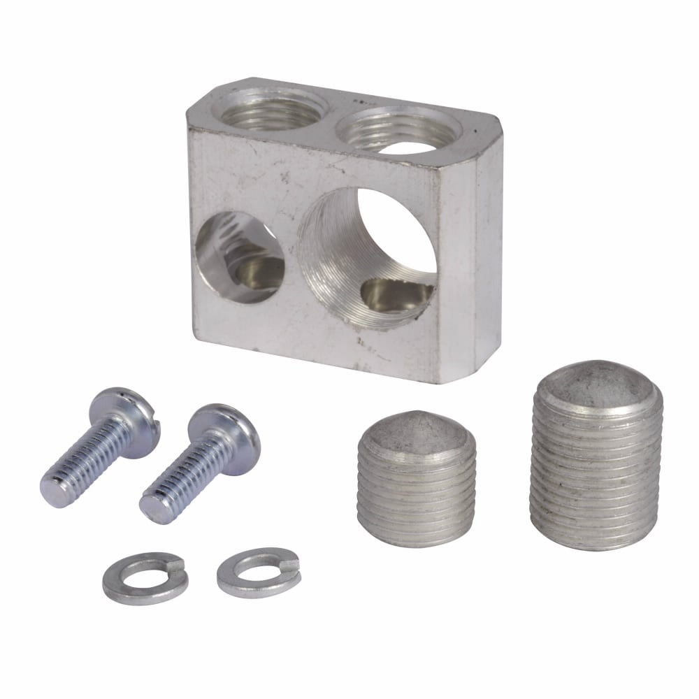 1MPLK1 Meter Pack field-Installed Lugs Field-Installed Lugs, used with 400 or 600 Amp, Main Bus, Wire Size, 1 #6 AWG-600 kcmil or 2 #2/0 AWG-250 kcmil