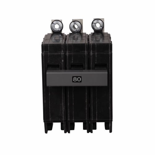 CHB3080 Type CHB Molded Case Circuit Breaker, 240 V AC, 80 A, 10 kA Interrupt, 3 Poles