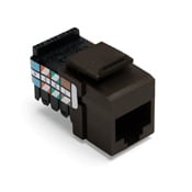 41108-RB8 QuickPort 8-Conductor 8-Position 110-Style Snap-In Connector, USOC/Voice Module, Flush Mount, 1 Port, Plastic, Brown