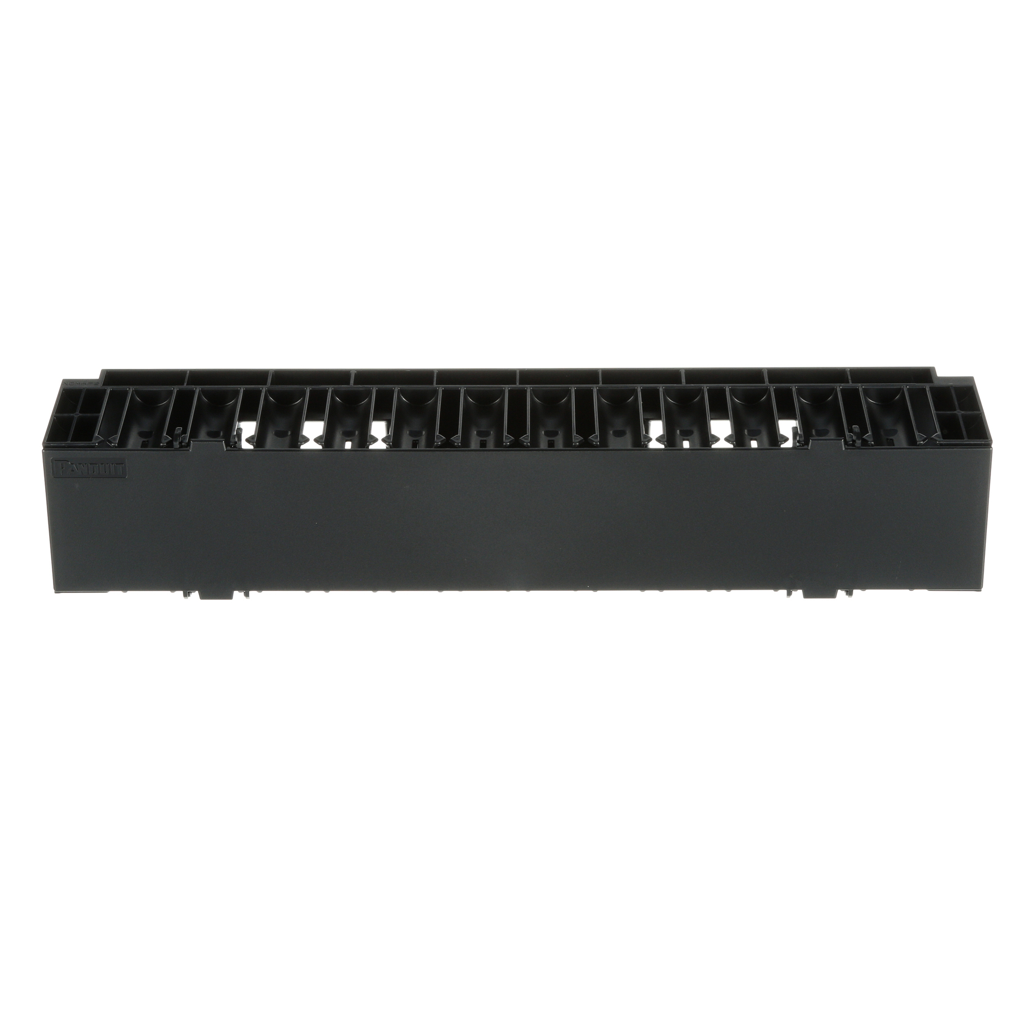 NCMHF2 NetManager Single Sided Horizontal Cable Manager, 3.47 in H x 19 in W x 3.74 in D, ABS, Black