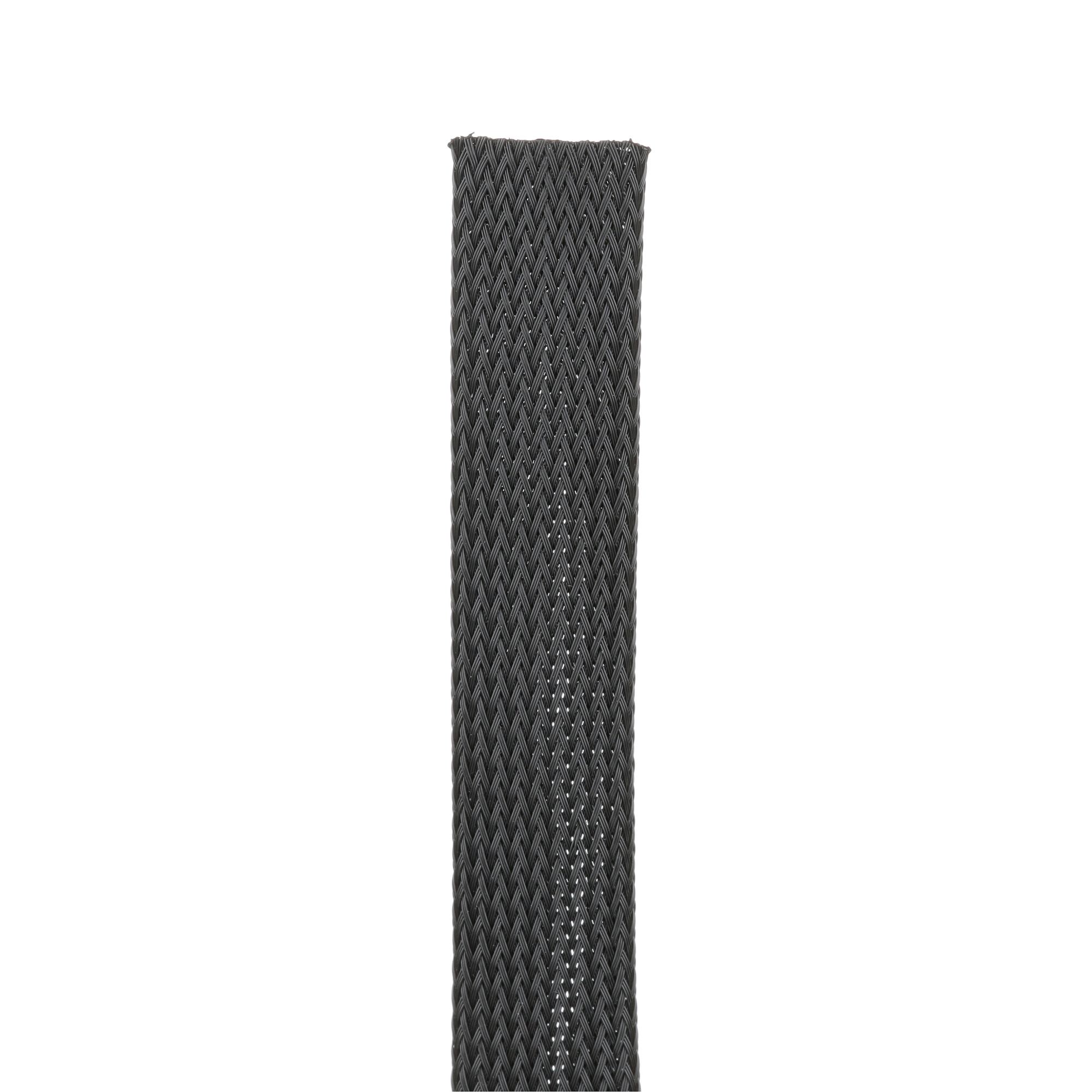 SE75P-CR0 Pan-Wrap Expandable Braided Sleeve, 3/4 in Dia x 100 ft L Sleeve, Polyethylene Terephthalate, -94 to 257 deg F, Black