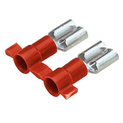 Reel Smart DV18-250B-3K Disconnect, Red, Vinyl, 18-22 AWG, 0.250 x 0.032" Tab