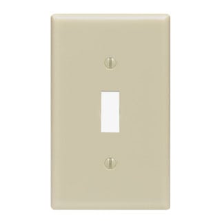 86001 Standard Size Wall Plate, 1 Gangs, 2-3/4 in W x 4-1/2 in H, Thermoset, Ivory