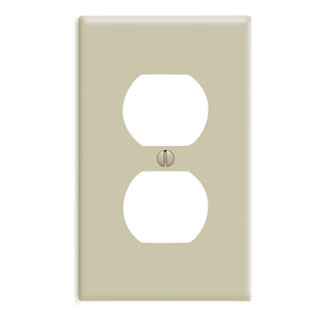 86003 Standard Size Wall Plate, 1 Gangs, 2-3/4 in W x 4-1/2 in H, Thermoset, Ivory