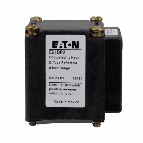 E51DP22 Limit Switch Modular Style Inductive Right Angle Sensor Head, Photoelectric/Diffuse Reflective Sensor, 8 in, 1 to 0.5 ms ON, 9 to 0.5 ms AC/DC OFF Response