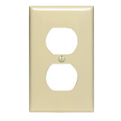 80703-I Standard Size Traditional Wall Plate, 1 Gangs, 2-3/4 in W x 4-1/2 in H, Thermoplastic, Ivory