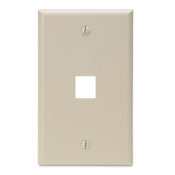 41080-1IP QuickPort Standard Size Wallplate, 1 Gang, 2-3/4 in W, Plastic, Surface Mount