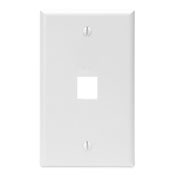 41080-1WP QuickPort Standard Size Wallplate, 1 Gang, 2-3/4 in W, Plastic, Surface Mount