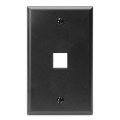 41080-1EP QuickPort Standard Size Wallplate, 1 Gang, 2-3/4 in W, Plastic, Surface Mount