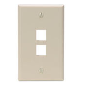 41080-2IP QuickPort Standard Size Wallplate, 1 Gang, 2-3/4 in W, Plastic, Surface Mount