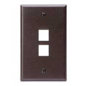 41080-2BP QuickPort Standard Size Wallplate, 1 Gang, 2-3/4 in W, Plastic, Surface Mount