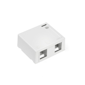 41089-2WP QuickPort 2-Port Outlet Box, Snap-In Module, For Use With Individual QuickPort Snap-In Connector Module, Surface Mount, Plastic