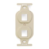 41087-2IP QuickPort Type 106 Multimedia Insert, 2 Ports, Fastened Mount, Ivory