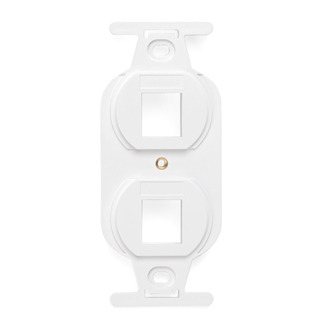 41087-2WP QuickPort Type 106 Multimedia Insert, 2 Ports, Fastened Mount, White