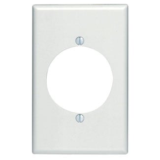 80528-W Midway Size Traditional Wall Plate, 1 Gangs, 3-1/8 in W x 4-7/8 in H, Thermoset, White