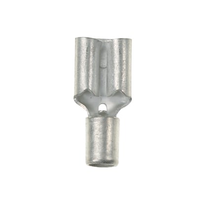 D14-188-M Pan-Term Type D Loose Piece Vibration-Resistant Female Disconnect, 14 AWG Conductor, 0.187 in W x 0.02 in THK Tab, Internal Serration/Sleeve/Standard Barrel, Brass, Metallic, Non-Insulated