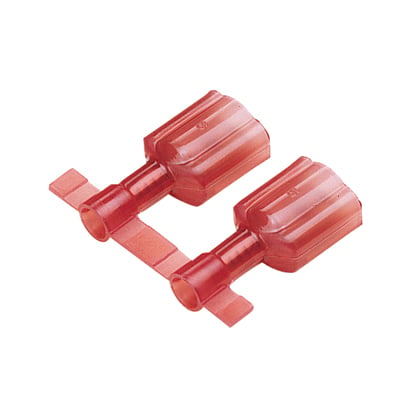 DNF18-250FIMB-K Reel Smart DNF-FIMB Vibration-Resistant Reel Disconnect, 22 to 18 AWG Conductor, 0.25 in W x 0.032 in THK Tab, Butted Seam/Standard Barrel, Brass, Red