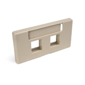 49910-SI2 QuickPort Standard Modular Furniture Faceplate, 1 Gangs, 2 Ports, Cat 5e/6/6a/Snap-in Module, Fastened Mount, ABS