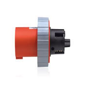 560B7W Series II North American Configuration Watertight Pin And Sleeve Inlet, 277/480 VAC, 60 A, 4 Poles, 5 Wires, Red