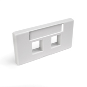 49910-SW2 QuickPort Modular Furniture Faceplate, 2 Ports, Fastened Mount, ABS