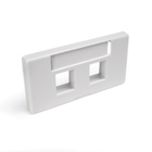 QuickPort Modular Furniture Faceplate, 2-port, white. Compatible with Steelcase, Haworth, HON, and Others. Compatible with Herman Miller when G1189A Reducer (from Herman Miller) is used.