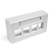 49910-EW4 QuickPort Modular Furniture Faceplate, 4 Ports, Fastened Mount, ABS