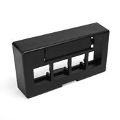 49910-EE4 QuickPort Modular Furniture Faceplate, 4 Ports, Fastened Mount, ABS