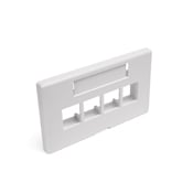 49910-HW4 49910 Herman Miller Version Faceplate, 1 Gangs, (4) Ports, Cat 5e/6/6a/Snap-in Module, Fastened Mounting, ABS