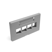 49910-HG4 49910 Herman Miller Version Faceplate, 1 Gangs, (4) Ports, Cat 5e/6/6a/Snap-in Module, Fastened Mounting, ABS
