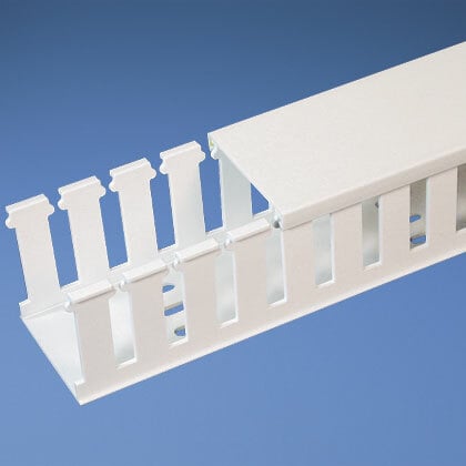 Panduct NE1.5X3WH6 Wide Slot Duct, White, Hal-Free PPO, 3.06"x1.75", PK6