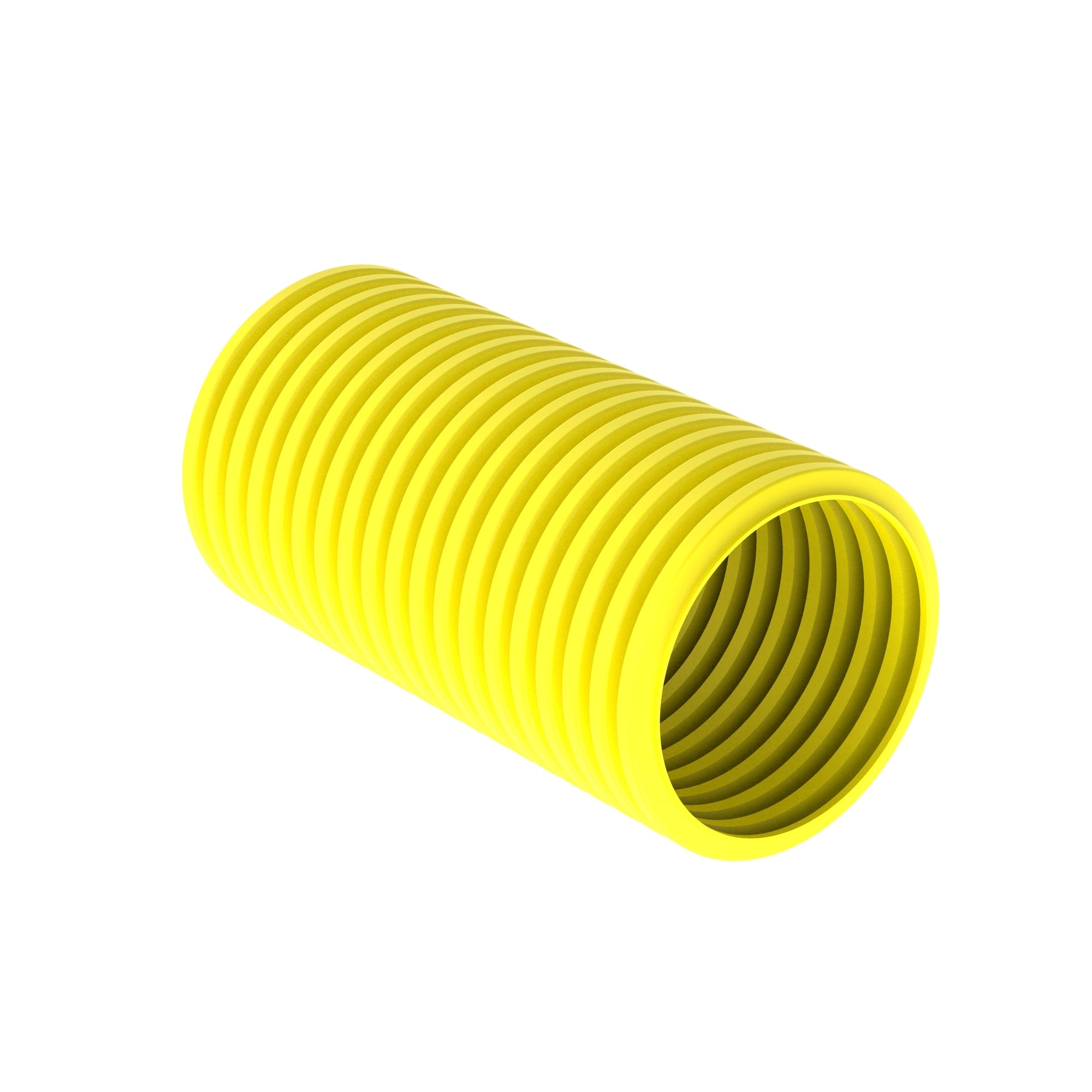 CLT150F-X4 Slit Wall Corrugated Loom Tubing, 1.58 in ID x 10 ft L x 0.01 to 0.032 in THK, Polyethylene, Yellow