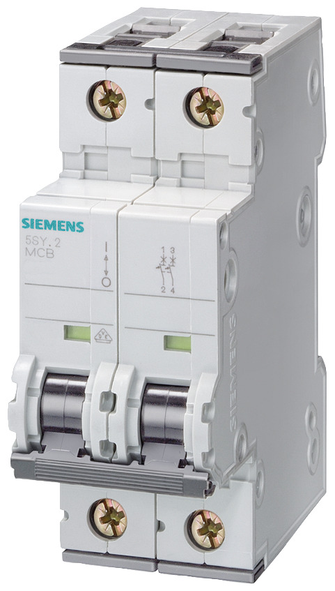 5SY4213-8 Sentron Supplementary Protector, 480 V AC, 13 A, 10 kA Interrupt, 2 Poles, Thermal Magnetic Trip