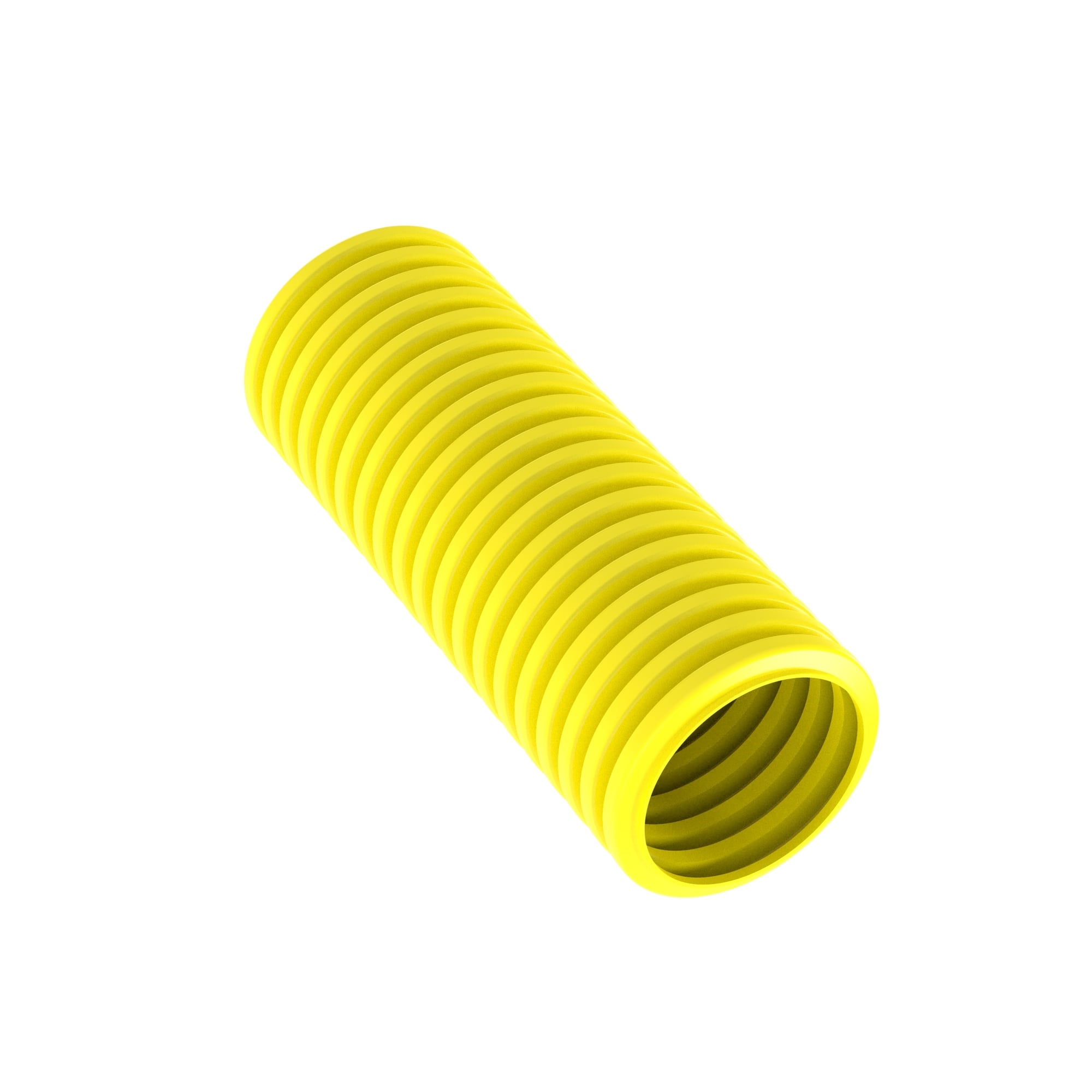 CLT75F-C4 Slit Wall Corrugated Loom Tubing, 0.77 in ID x 100 ft L x 0.007 to 0.02 in THK, Polyethylene, Yellow