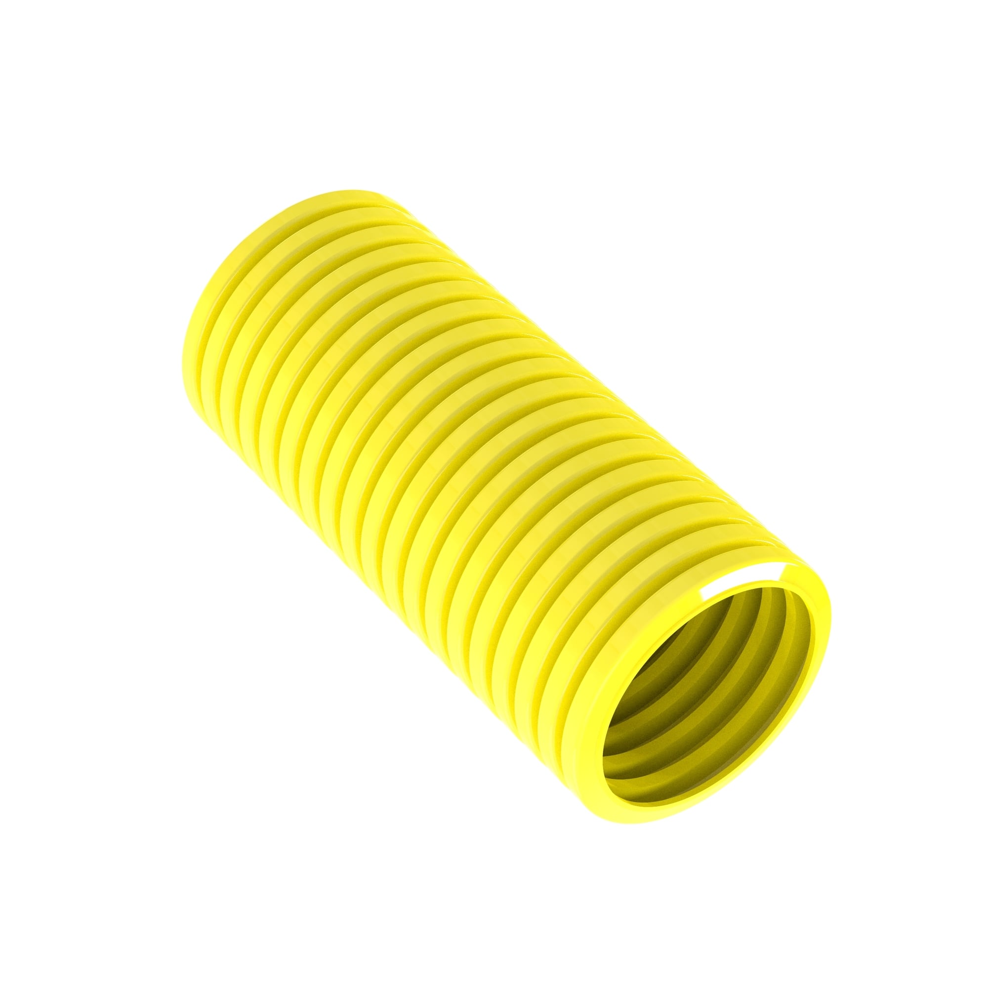 CLT100F-C4 Slit Wall Corrugated Loom Tubing, 0.92 in ID x 100 ft L x 0.008 to 0.03 in THK, Polyethylene, Yellow
