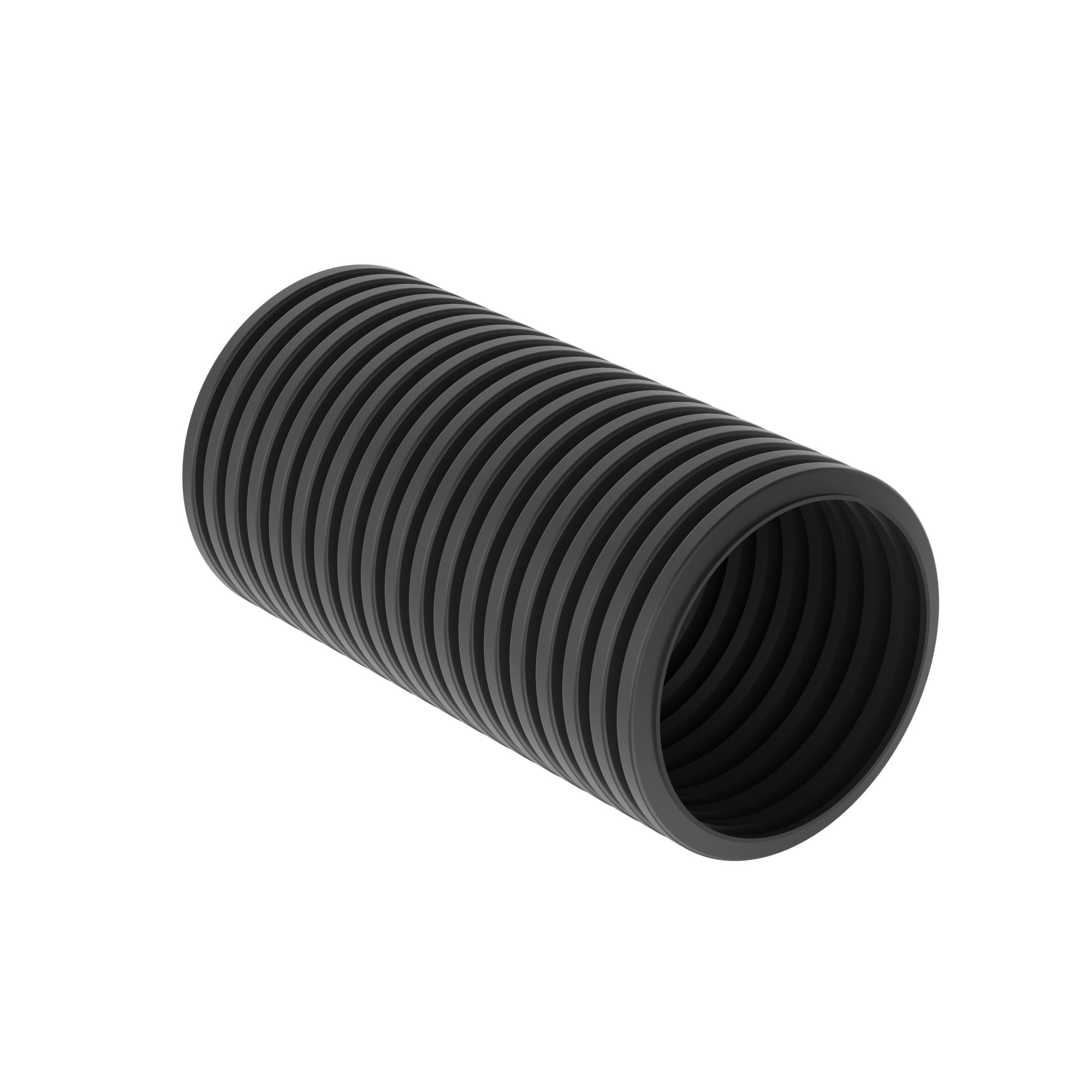 CLT150F-T20 Slit Wall Corrugated Loom Tubing, 1.58 in ID x 200 ft L x 0.01 to 0.032 in THK, Polyethylene, Black